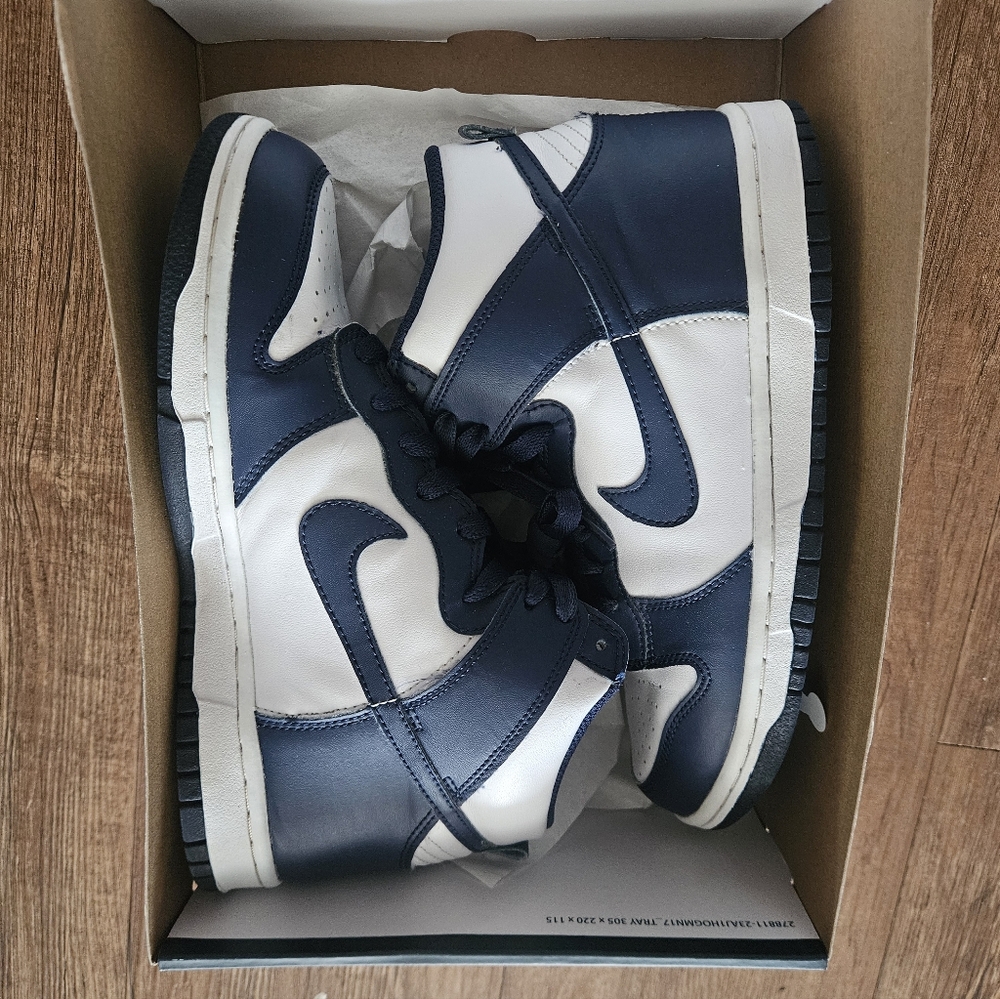Nike Jordan 1 Navy and White Sneakers